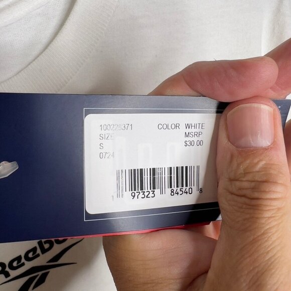 Reebok Men's Game Win Logo Graphic T-Shirt - White Size L - Picture 2 of 7